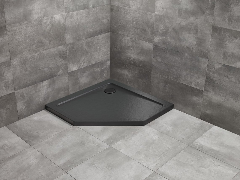 Radaway Doros PT Stone brodzik pentagonalny akrylowy 80x80 czarny SDRPT8080-01-54S