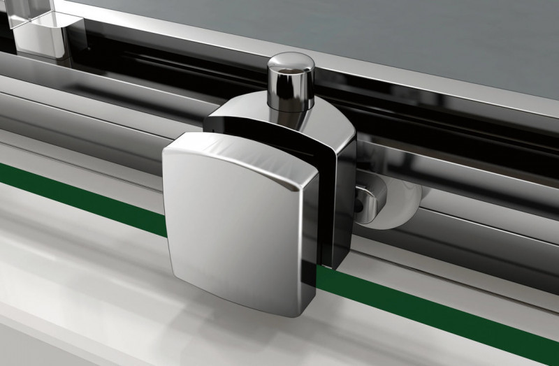 Riho HAMAR 2.0 R207 kabina kwadratowa 90x90 cm drzwi przesuwne czarny matowy przeźroczyste G007005121