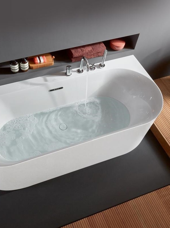 Villeroy&Boch Loop&Friends Oval wanna przyścienna lewa 180x80 biała weiss alpin UBA180LOF9CL00V-01