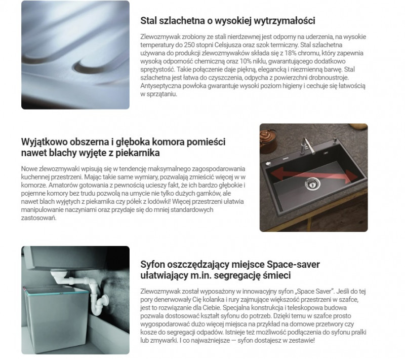 Deante Olfato Precious zlewozmywak 1 komora 55 wpuszczany / podwieszany titanium ZPO_D10B