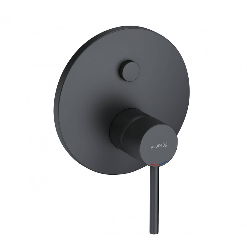 Kludi Bozz jednouchwytowa bateria wannowo-prysznicowa podtynkowa PUSH&SWITCH czarny mat 386593976