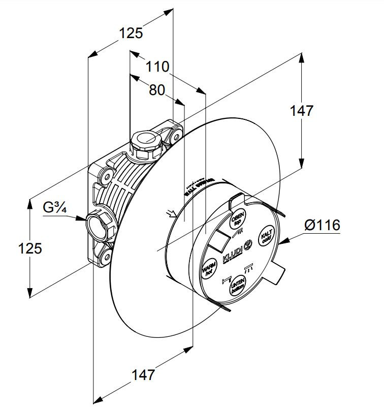 Kludi FLEXX.BOXX uniwersalny element podtynkowy 88011