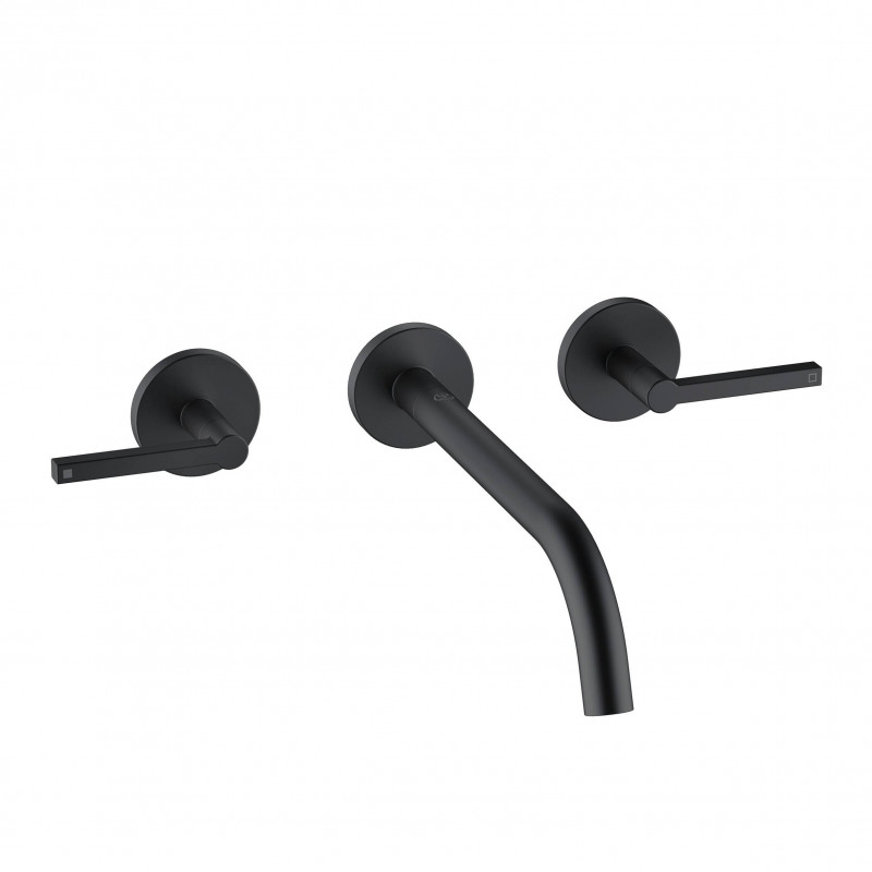 Kludi Nova Fonte Puristic bateria umywalkowa podtynkowa wylewka 24 cm czarny mat 201463915