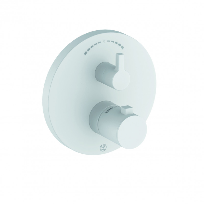 Kludi Nova Fonte termostatyczna bateria wannowo-prysznicowa podtynkowa biały mat 208305315