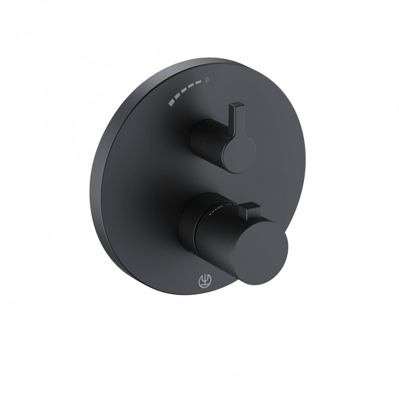 Kludi Nova Fonte termostatyczna bateria prysznicowa podtynkowa czarny mat 208353915