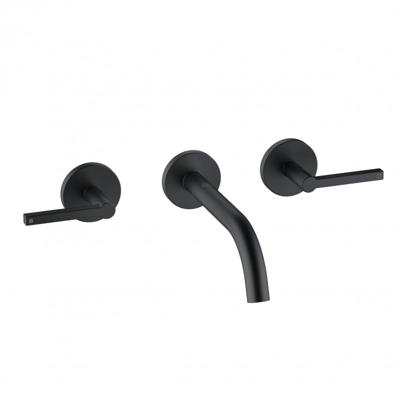 Kludi Nova Fonte Puristic bateria umywalkowa podtynkowa wylewka 18 cm czarny mat 201443915