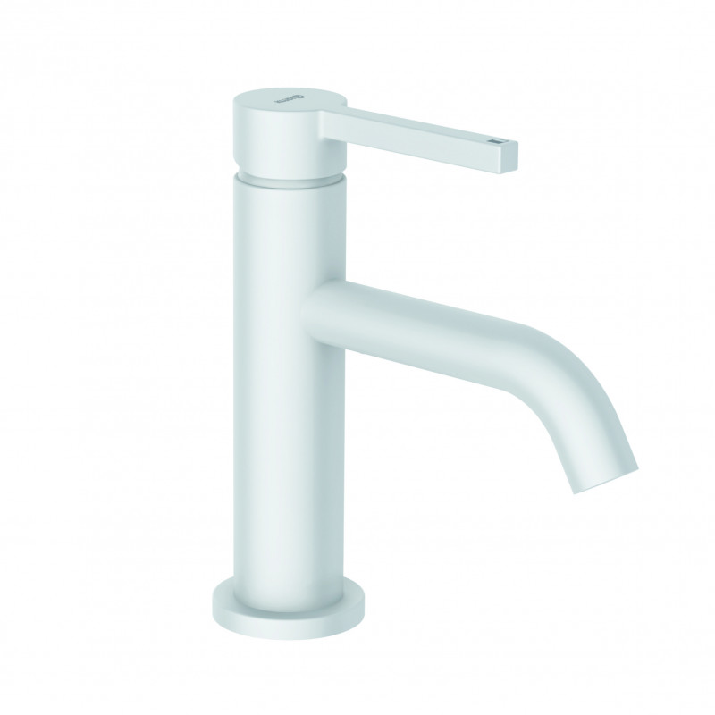 Kludi Nova Fonte Pura 75 bateria umywalkowa z korkiem klik-klak biały mat 202665315