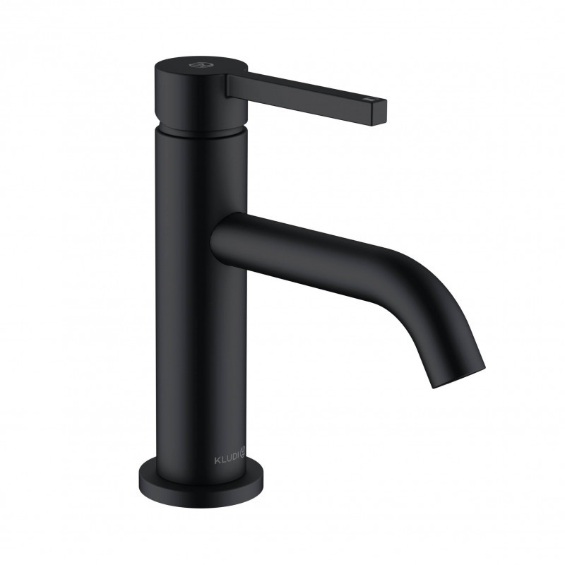 Kludi Nova Fonte Pura 75 bateria umywalkowa bez korka czarny mat 200283915