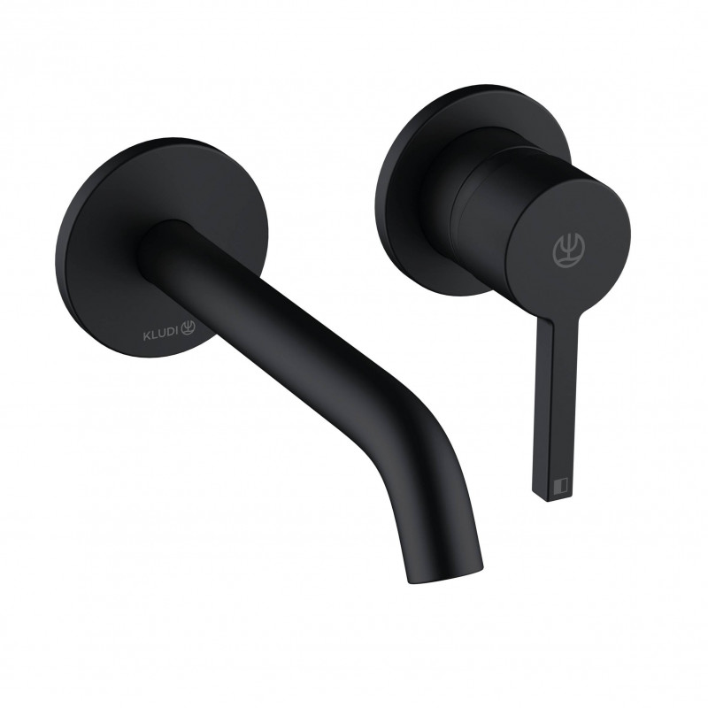 Kludi Nova Fonte Pura bateria umywalkowa podtynkowa 180 mm czarny mat 202443915