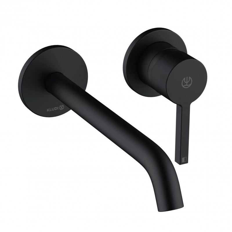 Kludi Nova Fonte Pura bateria umywalkowa podtynkowa 220 mm czarny mat 202453915