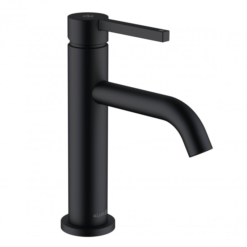 Kludi Nova Fonte Pura 100 bateria umywalkowa bez korka czarny mat 200263915