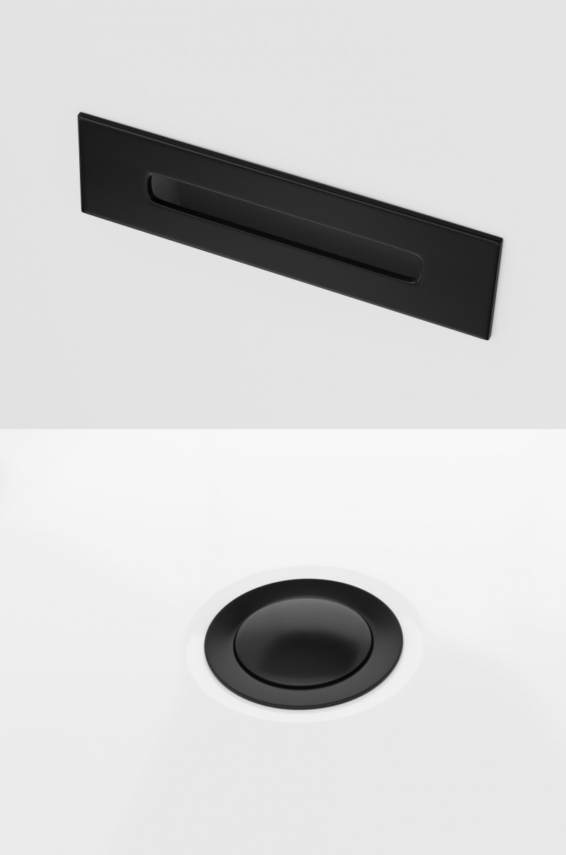 Corsan Zestaw wannowy korek klik klak z maskownicą czarny ZWKKCZ