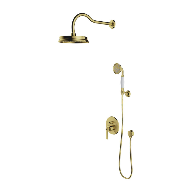 Omnires Armance zestaw prysznicowy podtynkowy z deszczownicą retro mosiądz antyczny SYSAM10BSB