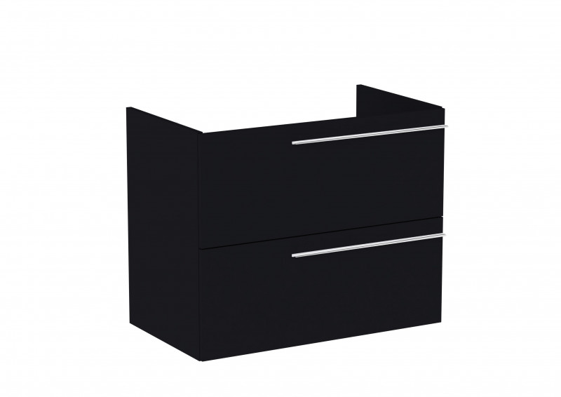 Roca Ella szafka łazienkowa podumywalkowa 80 z 2 szufladami czarny mat A857770532