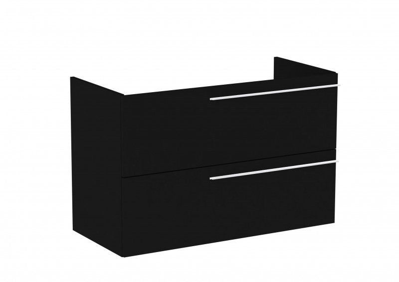 Roca Ella szafka łazienkowa podumywalkowa 100 z 2 szufladami czarny mat A857771532