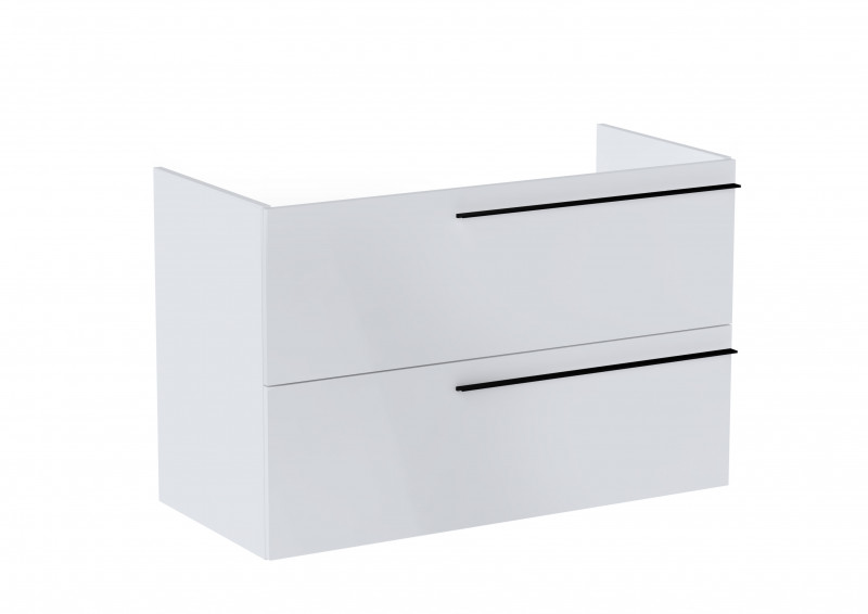 Roca Ella szafka łazienkowa podumywalkowa 100 z 2 szufladami biały połysk A857771806