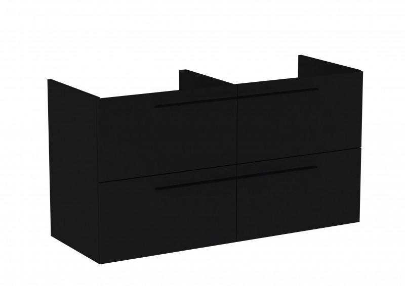 Roca Ella szafka łazienkowa podumywalkowa 120 z 4 szufladami czarny mat A857772532