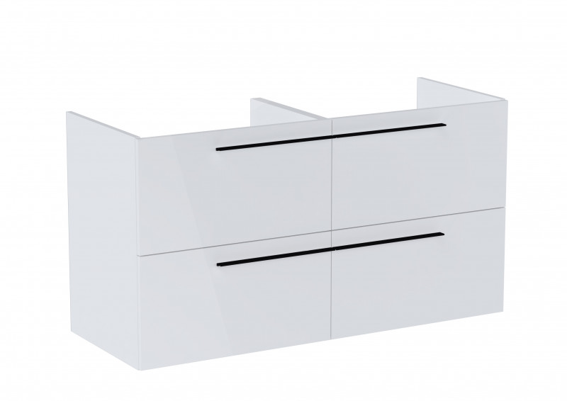 Roca Ella szafka łazienkowa podumywalkowa 120 z 4 szufladami biały połysk A857772806