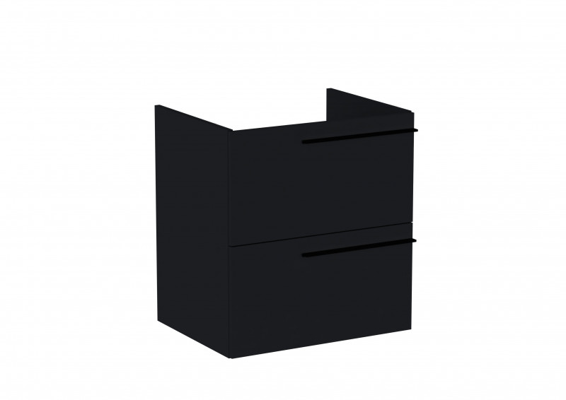 Roca Ella szafka łazienkowa 60 z 2 szufladami czarny mat A857769532