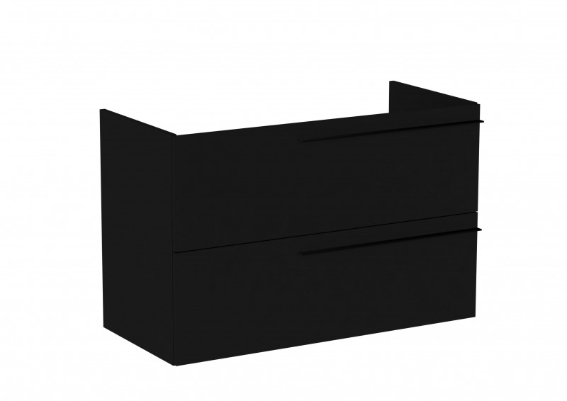 Roca Ella szafka łazienkowa podumywalkowa 100 z 2 szufladami czarny mat A857771532