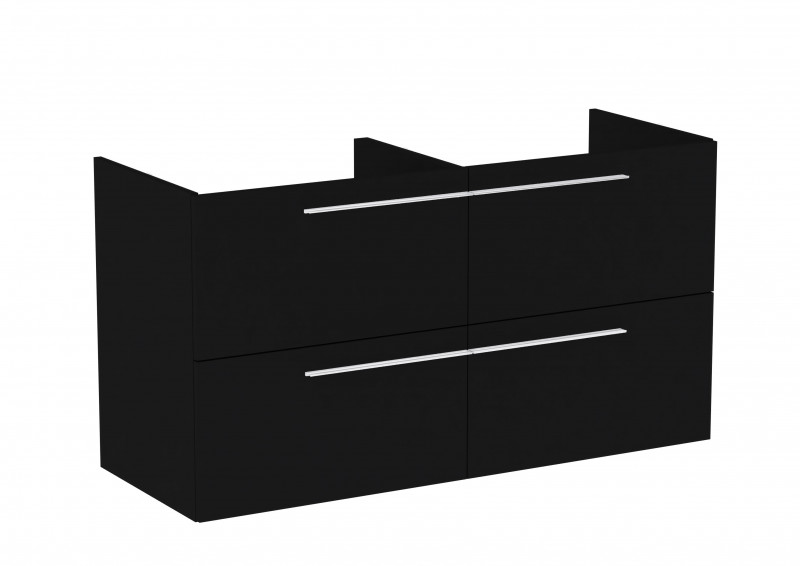 Roca Ella szafka łazienkowa podumywalkowa 120 z 4 szufladami czarny mat A857772532
