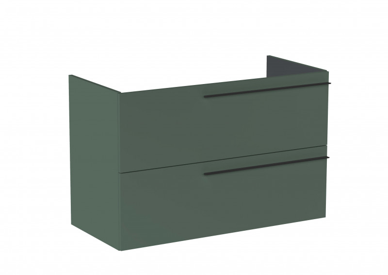 Roca Ella szafka łazienkowa podumywalkowa 100 z 2 szufladami zielony mat A857771534