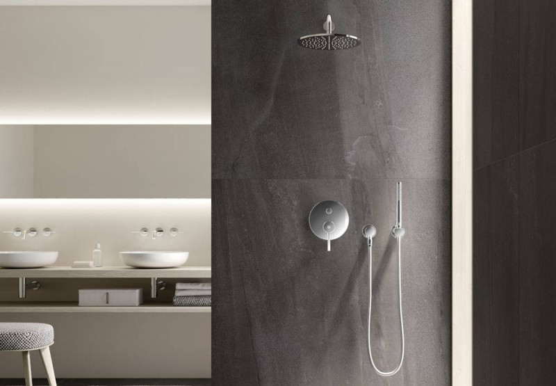 Kludi Bozz Push&Switch kompletny zestaw podtynkowy prysznicowy z deszczownica 25x25 chrom - BOZZ-25