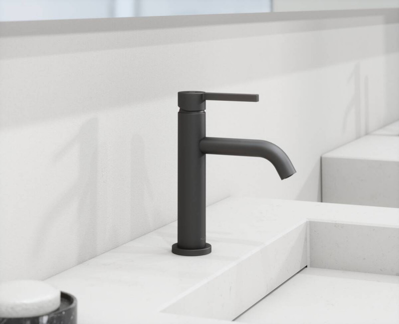 Kludi Nova Fonte Pura 100 bateria umywalkowa bez korka czarny mat 200263915