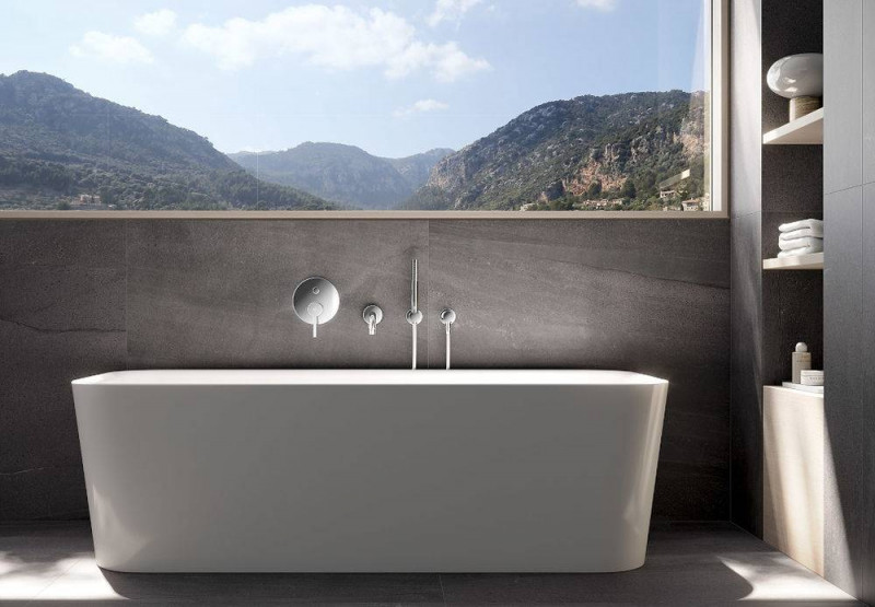 Kludi Bozz Push&Switch kompletny zestaw podtynkowy wannowy z wylewką chrom - BOZZ-WANNA