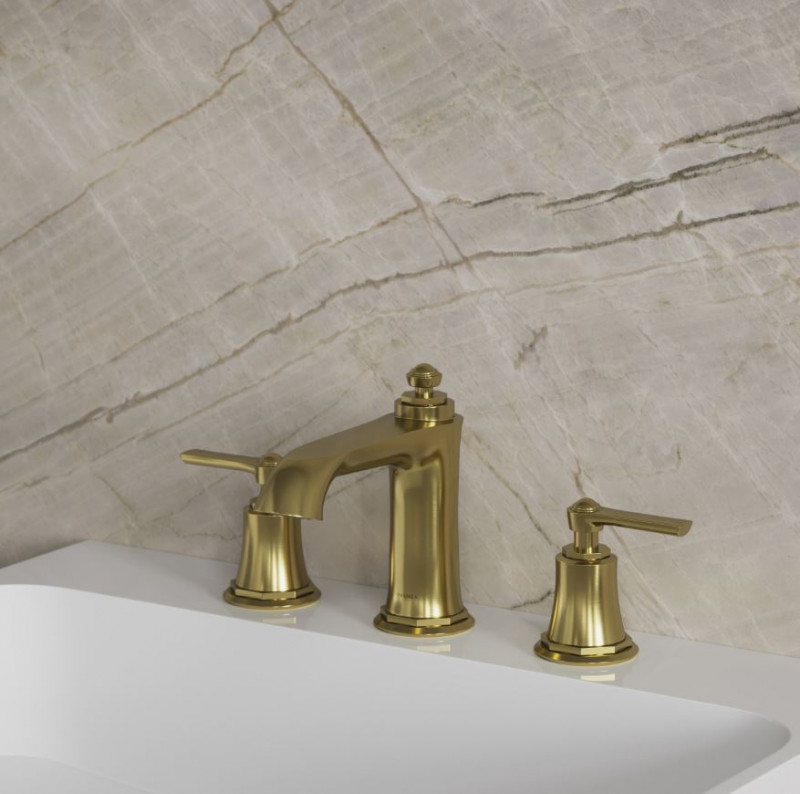 Omnires Armance bateria umywalkowa 3-otworowa retro mosiądz szczotkowany AM5214BSB