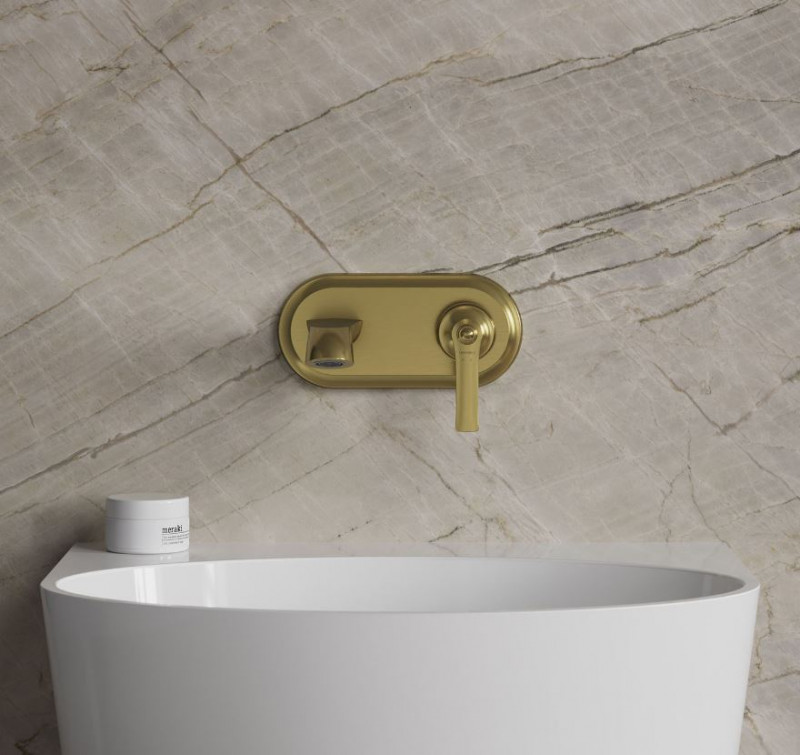 Omnires Armance bateria umywalkowa podtynkowa retro mosiądz szczotkowany AM5215BSB