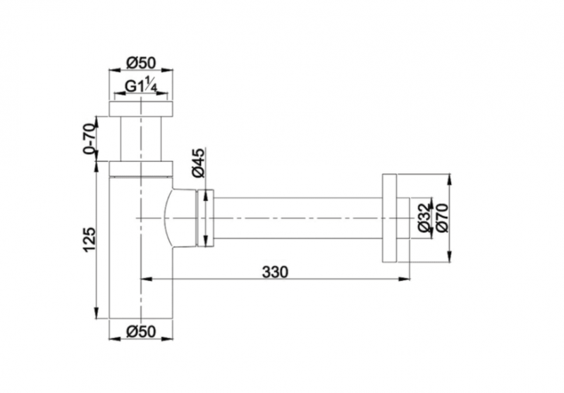 Omnires syfon umywalkowy ozdobny biały mat A186WM
