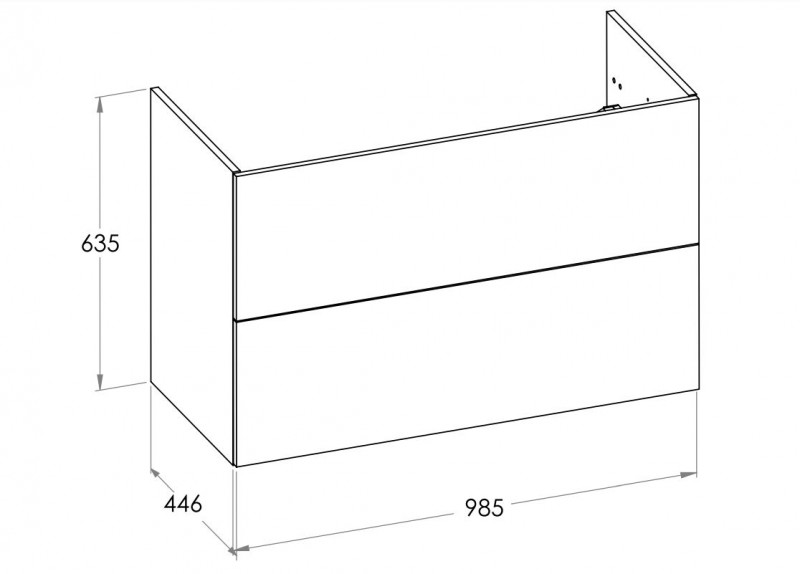 Roca Ella szafka łazienkowa podumywalkowa 100 z 2 szufladami zielony mat A857771534