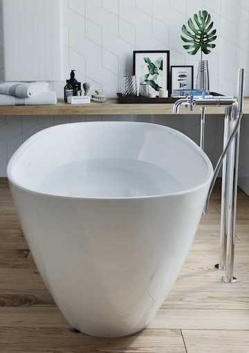 Roca Ariane wanna wolnostojąca 180x80 stonex biały połysk A248669000