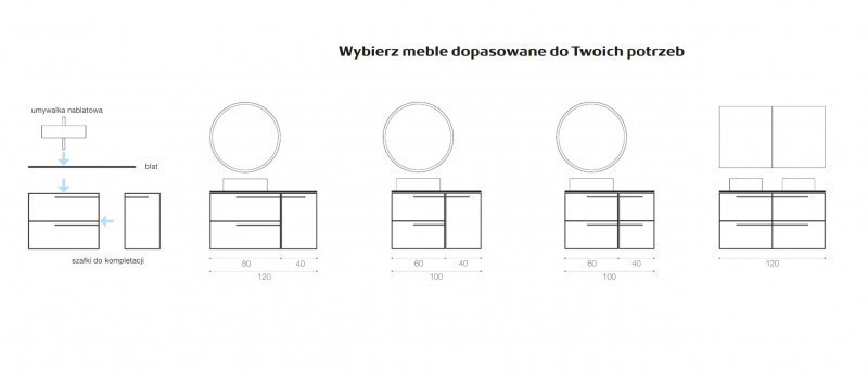 Roca Ella szafka łazienkowa podumywalkowa 100 z 2 szufladami czarny mat A857771532