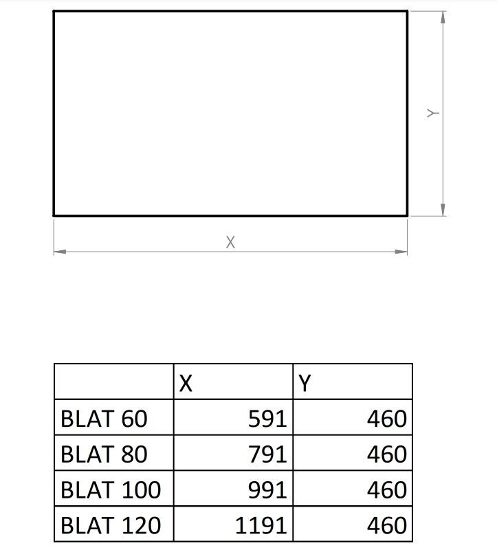 Roca Ella blat naszafkowy 60 MDF dąb A857780464