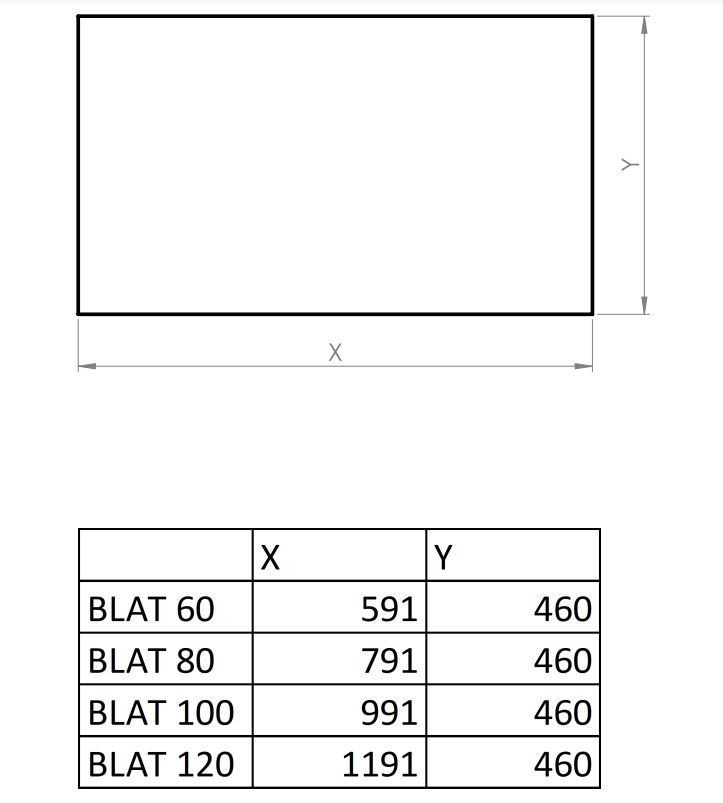Roca Ella blat naszafkowy 60 marmurowy czarny mat A857780532