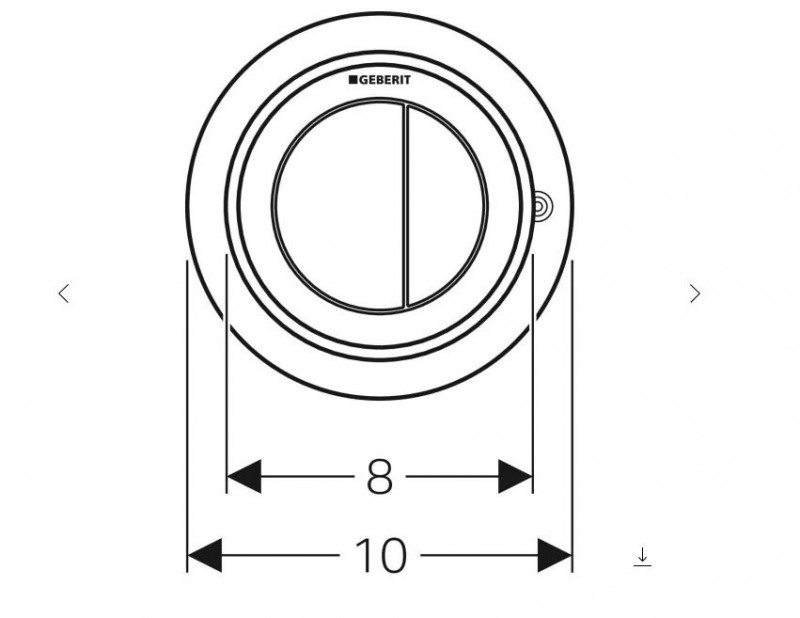 Geberit Typ 10 przycisk do stelaża czarny błyszczący / chrom błyszczący 116.057.KM.1