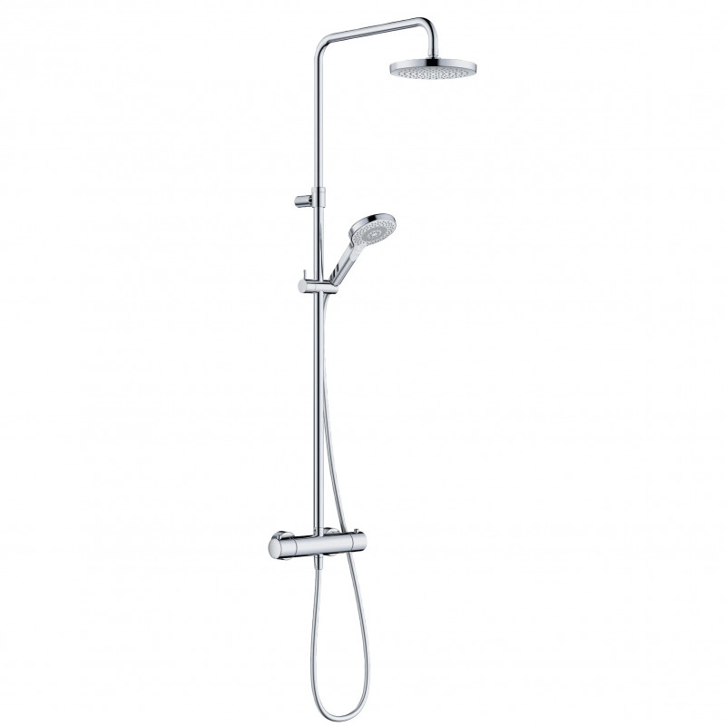 Kludi Dive Dual Shower System zestaw prysznicowy termostatyczny z deszczownicą chrom 690790500
