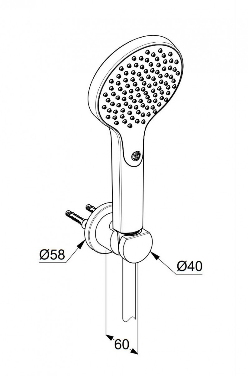 Kludi Dive X zestaw prysznicowy punktowy 1-strumieniowy chrom 698500500