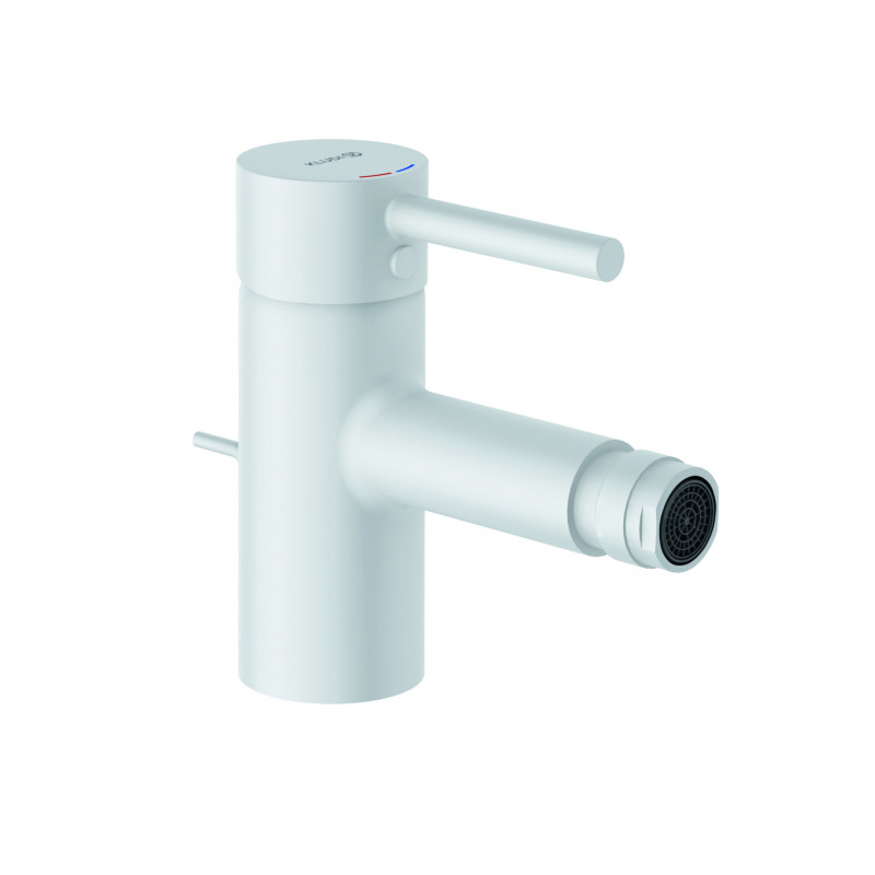 Kludi Bozz jednouchwytowa bateria bidetowa z korkiem biały matowy 385335376