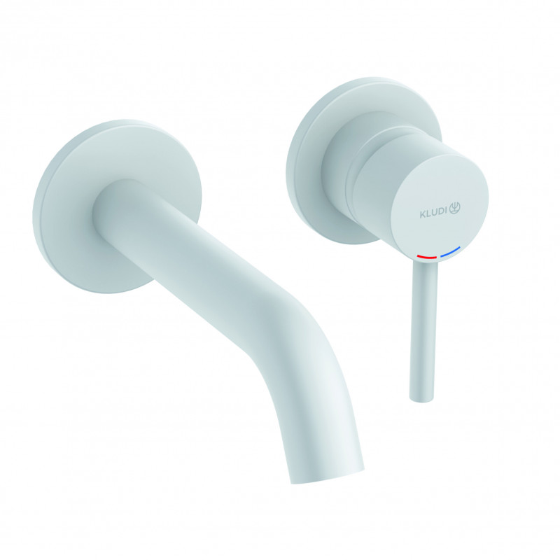 Kludi Bozz jednouchwytowa bateria umywalkowa podtynkowa wylewka 180mm biały matowy 382445376