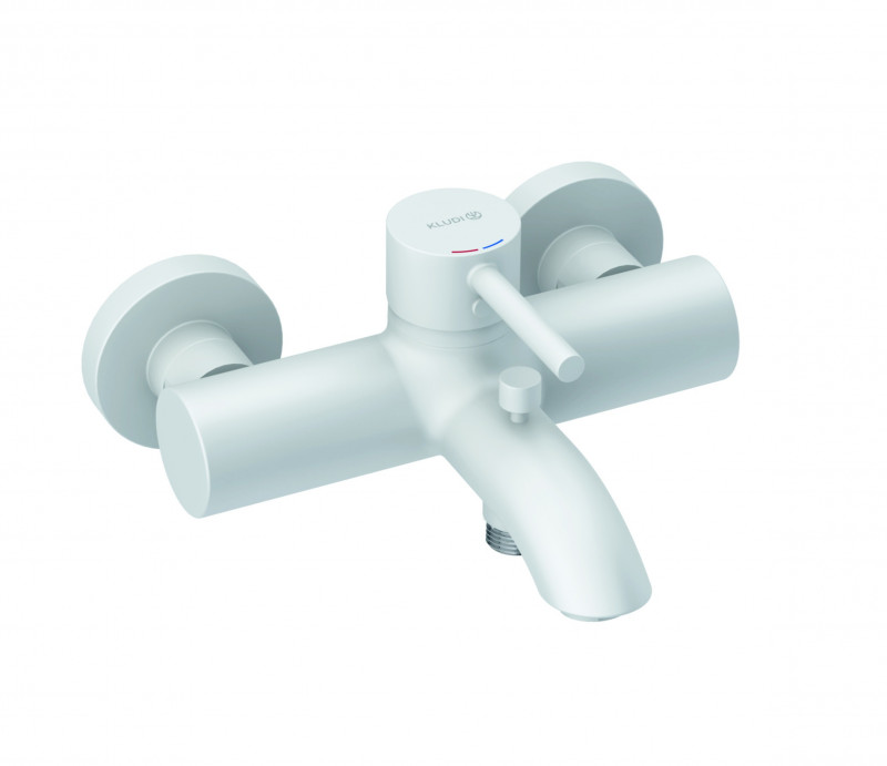 Kludi Bozz jednouchwytowa bateria wannowa ścienna biały matowy 386915376