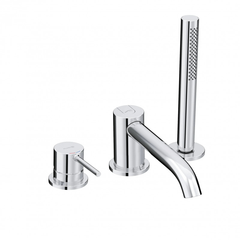 Kludi Bozz jednouchwytowa bateria wannowa trzyotworowa chrom 384480576