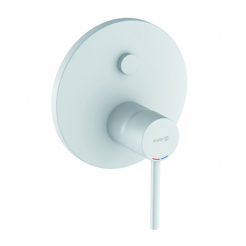 Kludi Bozz jednouchwytowa bateria wannowo-prysznicowa podtynkowa PUSH&SWITCH biały mat 386595376
