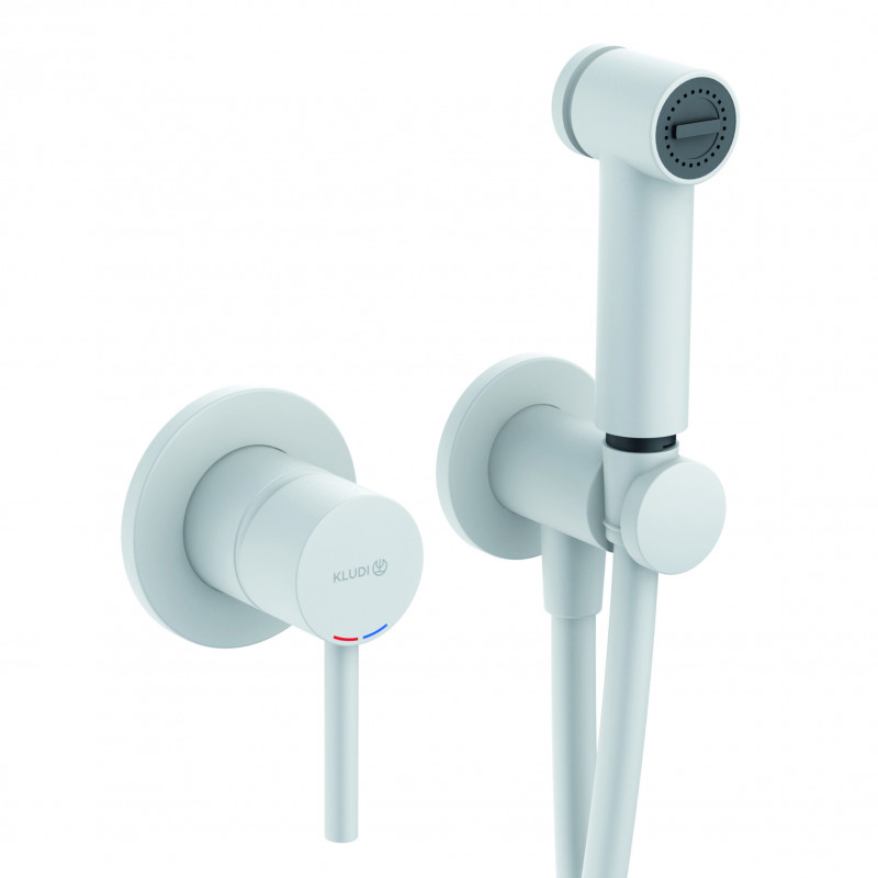 Kludi Bozz bidetka zestaw bidette bateria podtynkowa do bidetu biały mat 389985376