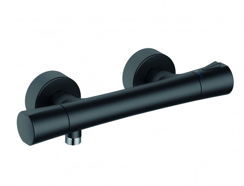 Kludi Zenta SL termostatyczna bateria prysznicowa ścienna czarny mat 351003938