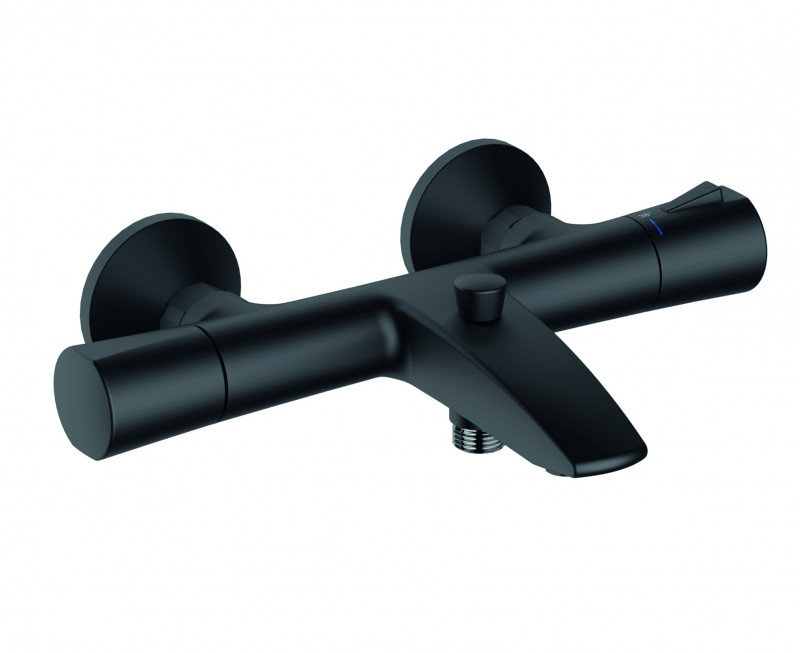 Kludi Zenta SL termostatyczna bateria wannowa ścienna czarny mat 351013938