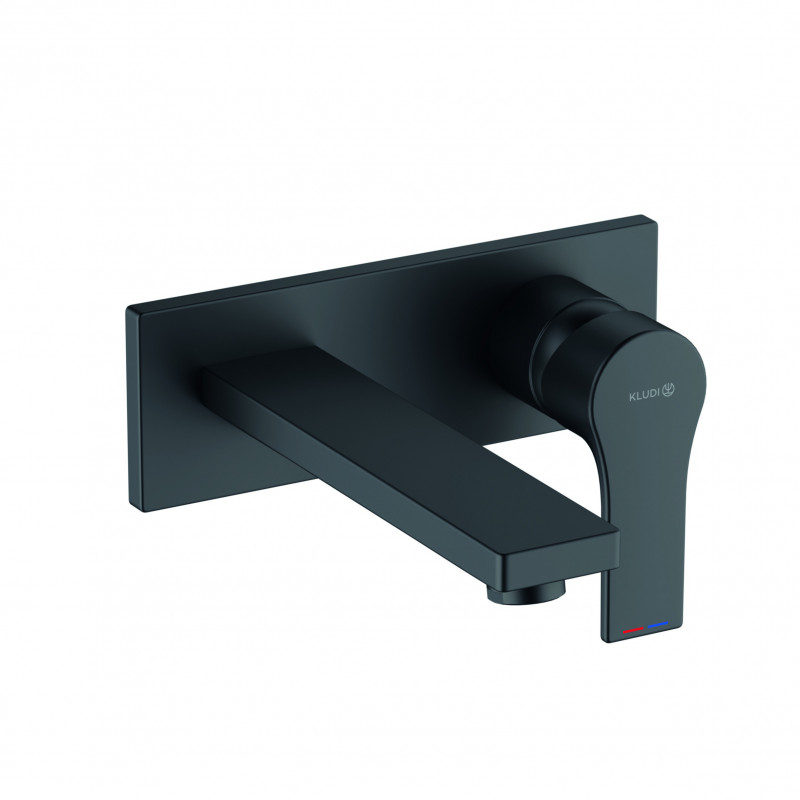 Kludi Zenta SL podtynkowa bateria umywalkowa 180 mm czarny mat 482473965