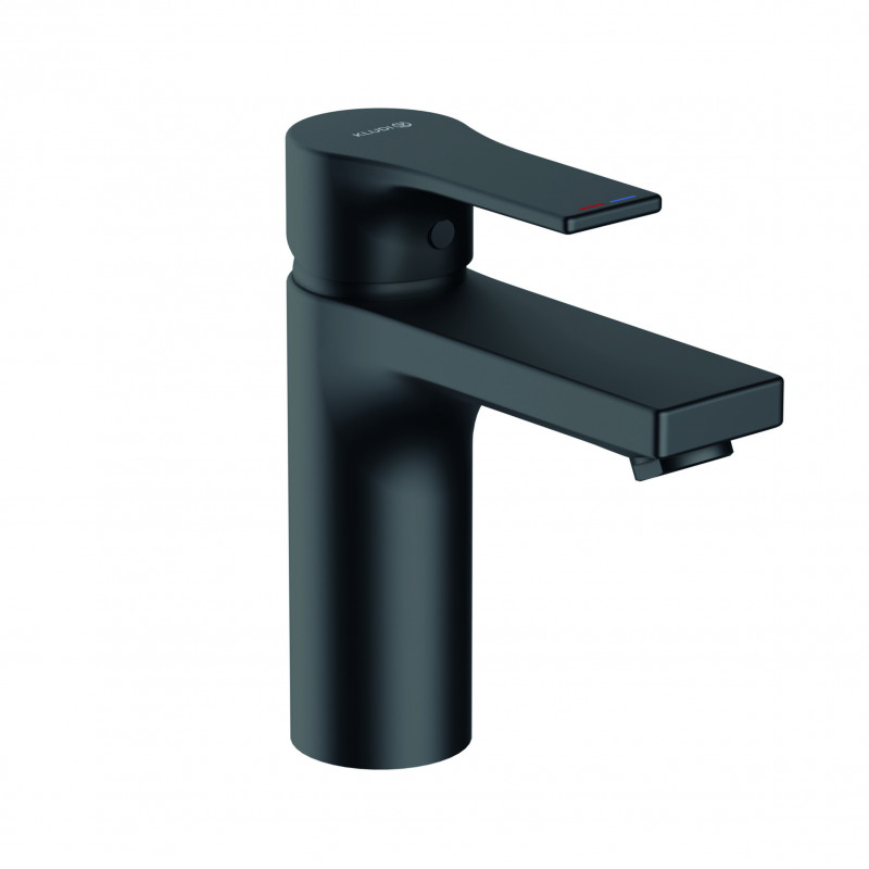 Kludi Zenta SL jednouchwytowa bateria umywalkowa 100 DN 15 z korkiem klik-klak czarny mat 482983965
